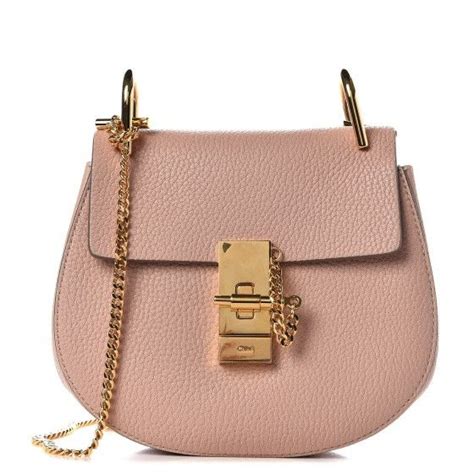 chloe drew cement pink|CHLOE Grained Lambskin Drew Shoulder Bag .